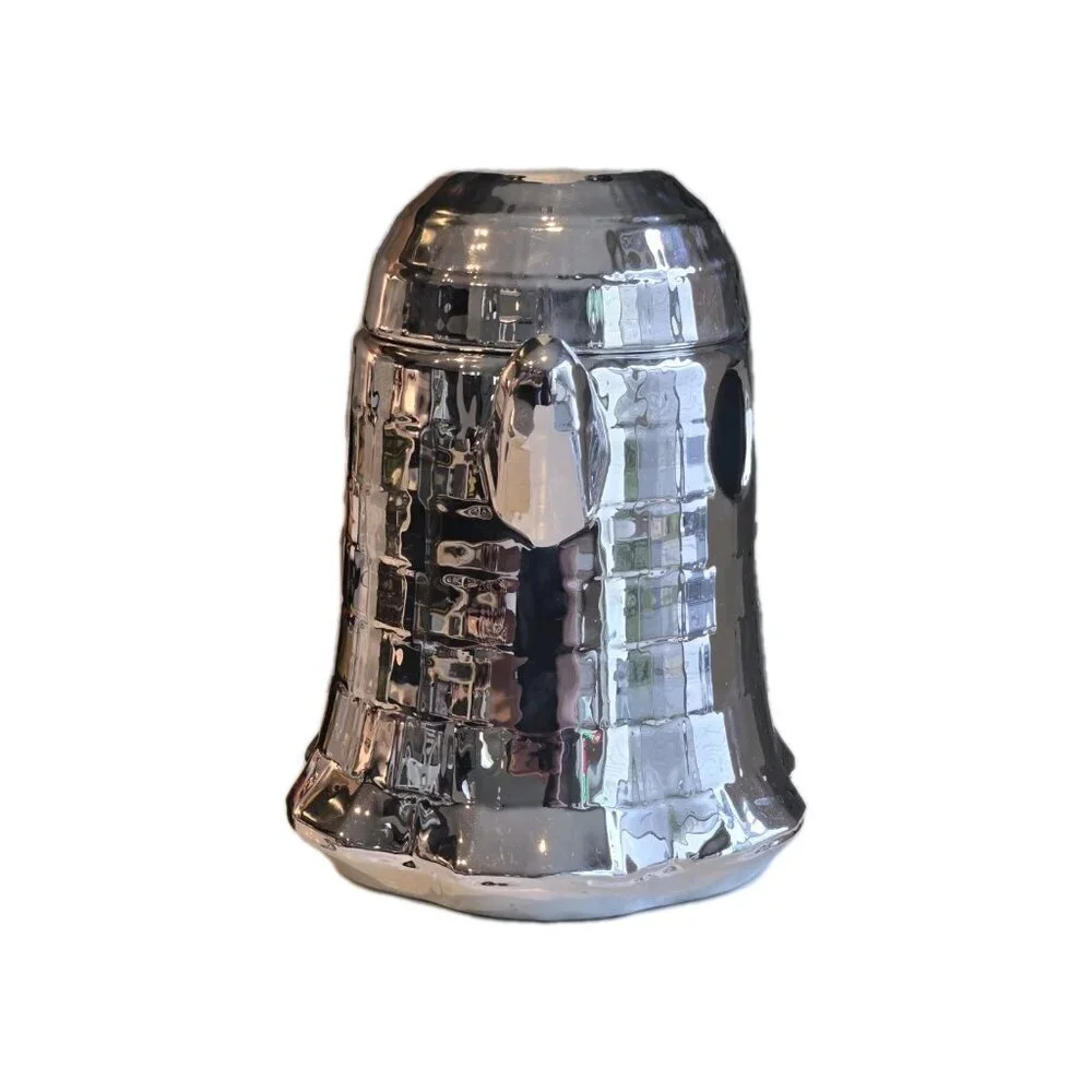 New Halloween Retro Disco Ball Silver Ghost Cookie Jar Decorative Figurine